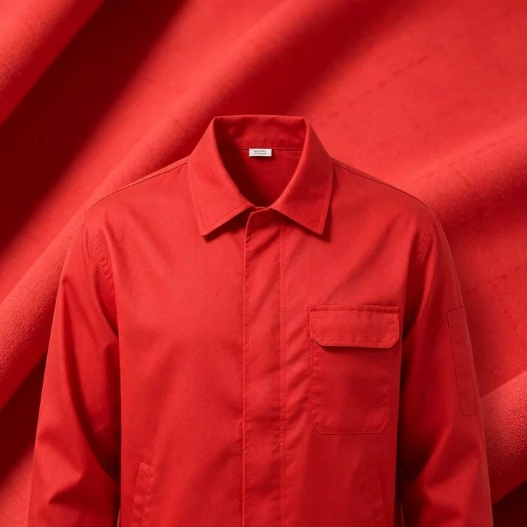 Red Fabric Anti-static Fabric Waterproof And Oilproof Cvc 150g high quality